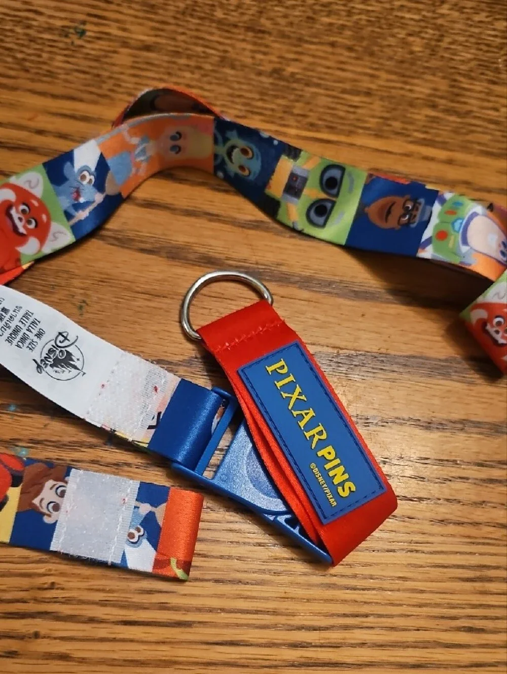 Disney Pixar Multicolor Character Lanyard with Blue Buckle